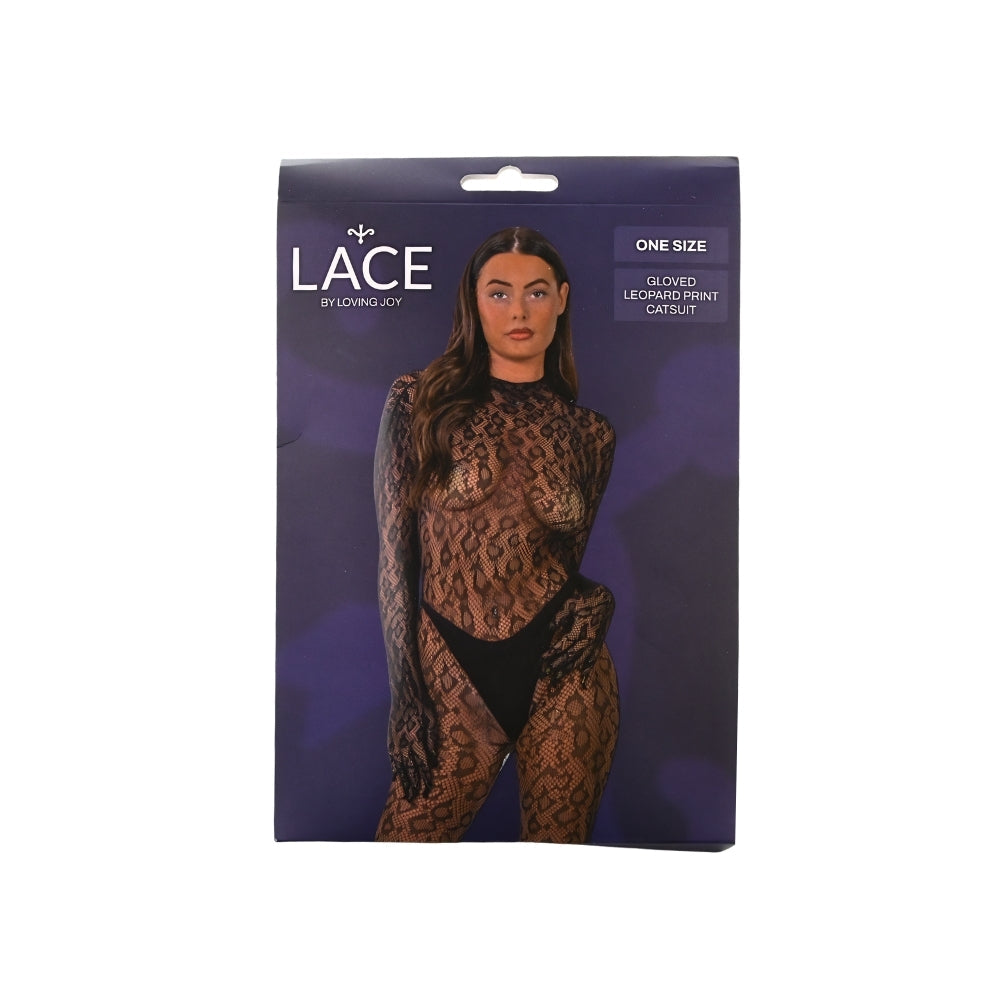 Lace by LJ Gloved Leopard Print Catsuit – Full-Length Catsuit > Clothes > Costumes > Womens - Tophatter Daily Deals
