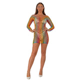 Lace by LJ Rainbow Long Sleeved Mini Dress – Sheer Open Net Dress > Clothes > Dresses and Chemises - Tophatter Daily Deals