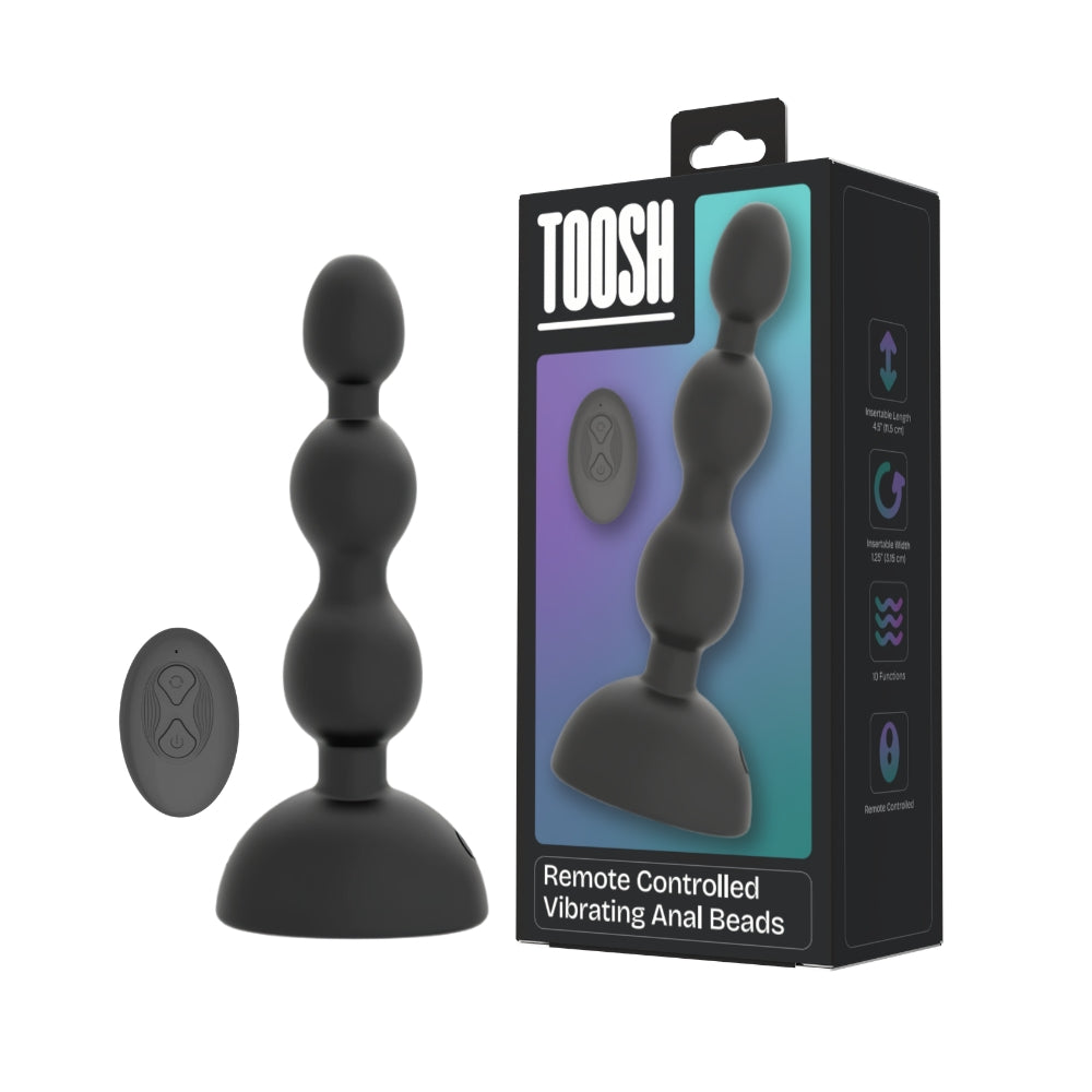 Toosh Remote Controlled Vibrating Anal Beads – Remote-Controlled Anal Toy > Anal Range > Anal Beads - Tophatter Daily Deals