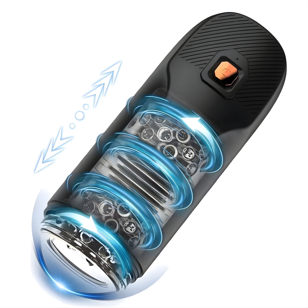 Rev Rotating and Thrusting Male Masturbator – USB Rechargeable Male Masturbator > Sex Toys For Men > Masturbators > Vibrating - Tophatter Daily Deals