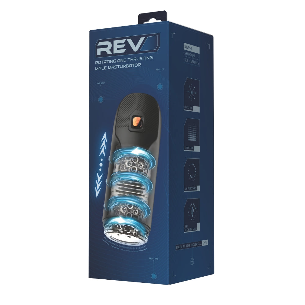 Rev Rotating and Thrusting Male Masturbator – USB Rechargeable Male Masturbator > Sex Toys For Men > Masturbators > Vibrating - Tophatter Daily Deals