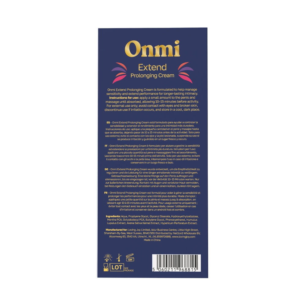 Onmi Extend Prolonging Cream 30ml – Water-Based Delay Cream > Essentials > Mens Enhancers - Tophatter Daily Deals
