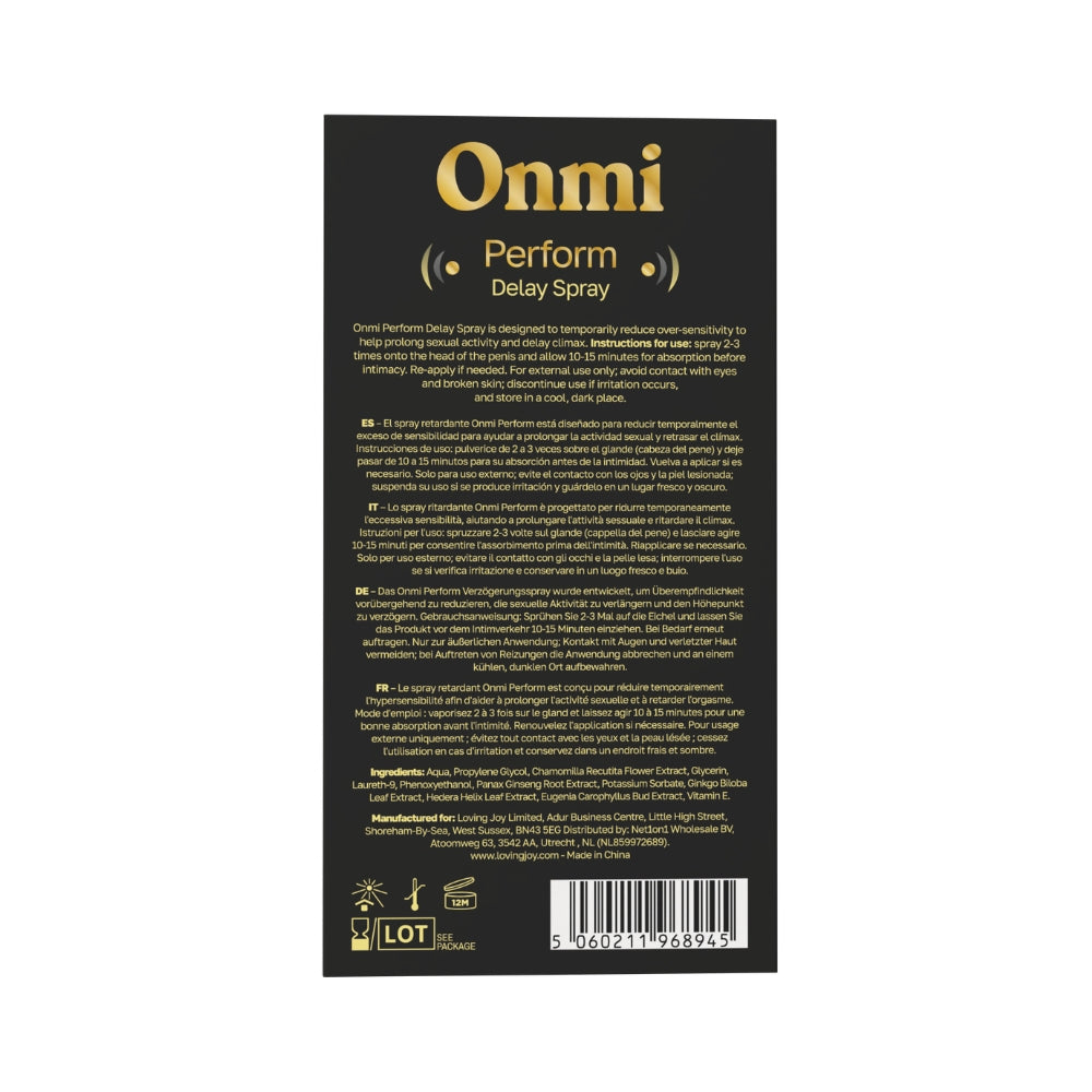 Onmi Perform Delay Spray 15ml – Sensitivity Control Delay Spray > Essentials > Mens Enhancers - Tophatter Daily Deals
