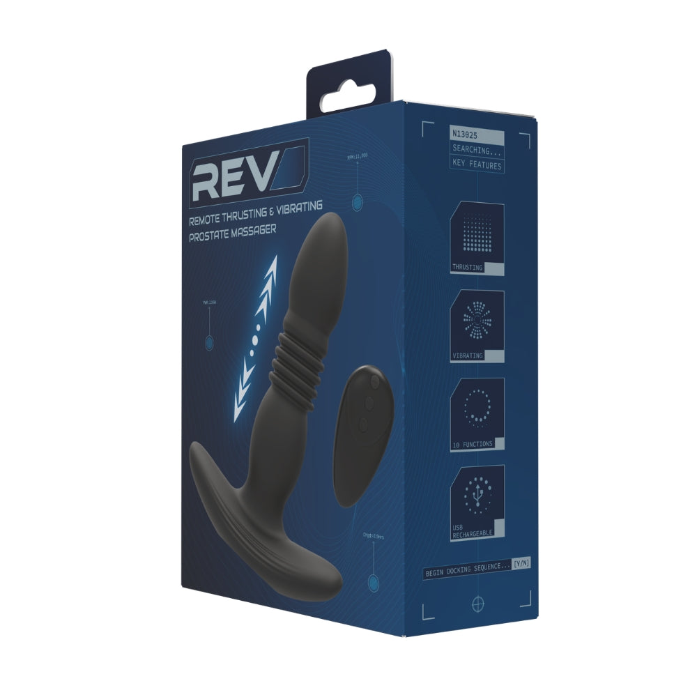 Rev-Pro Thrusting Prostate Massager – Remote-Controlled Waterproof 4.15 Inch Prostate Massager > Anal Range > Prostate Plugs - Tophatter Daily Deals