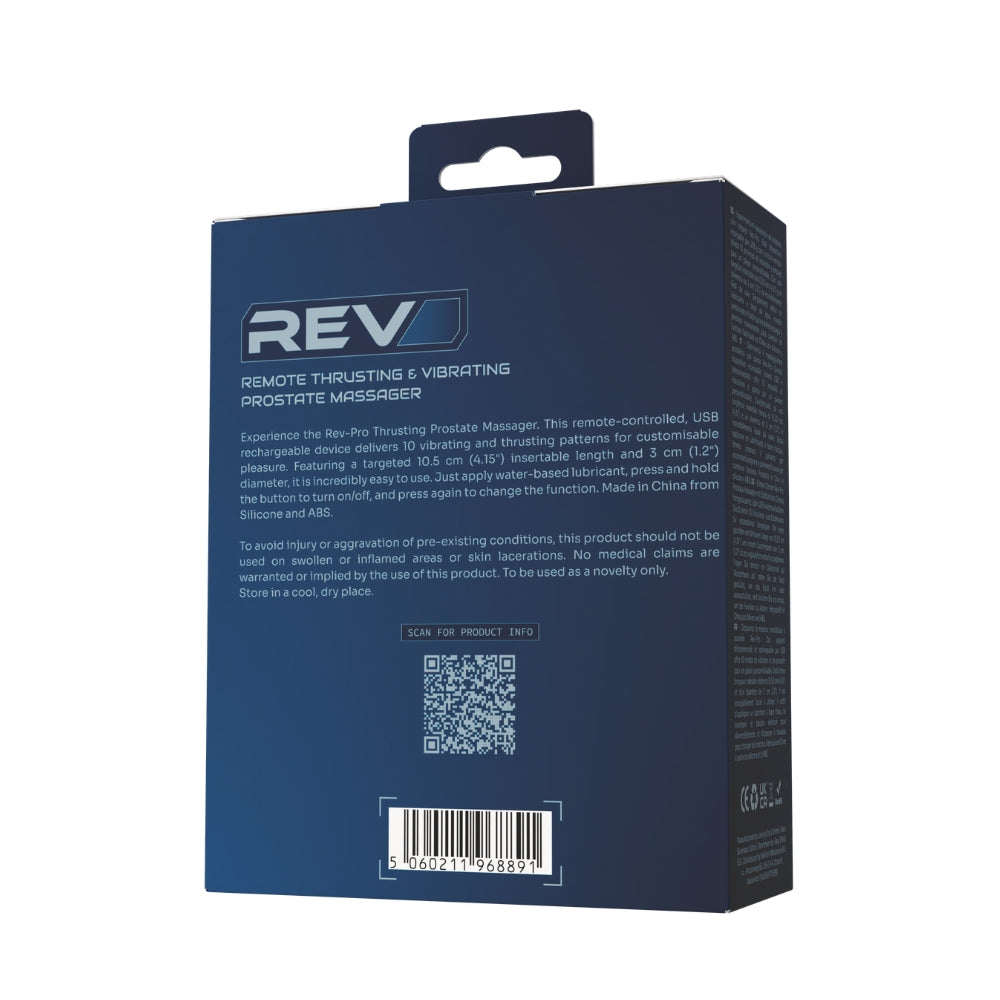 Rev-Pro Thrusting Prostate Massager – Remote-Controlled Waterproof 4.15 Inch Prostate Massager > Anal Range > Prostate Plugs - Tophatter Daily Deals