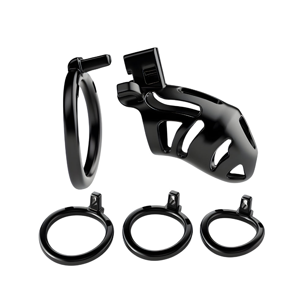 Impound Curfew – Chastity Cage with Multiple Base Rings 78mm Length > Bondage Gear > Male Chastity - Tophatter Daily Deals