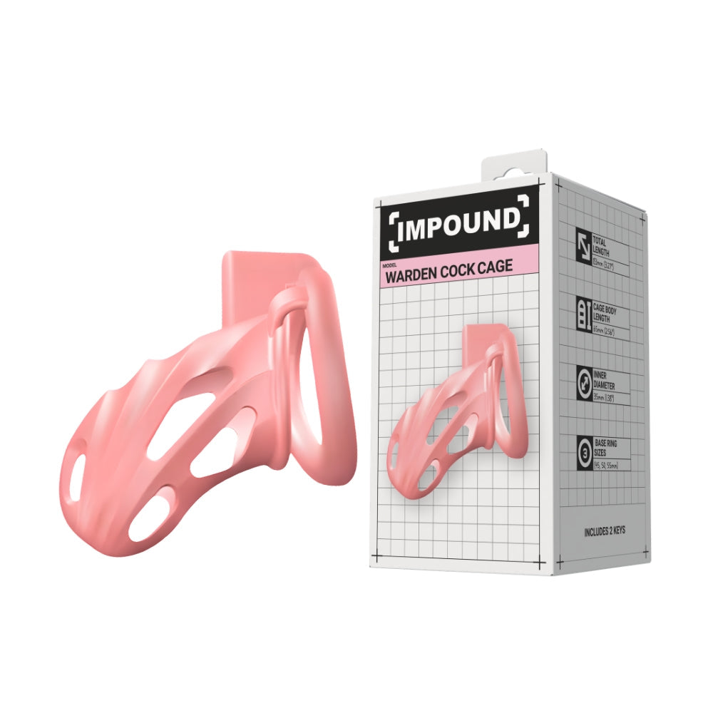 Impound Warden – Chastity Cage with Multiple Base Rings and 83mm Length > Bondage Gear > Male Chastity - Tophatter Daily Deals