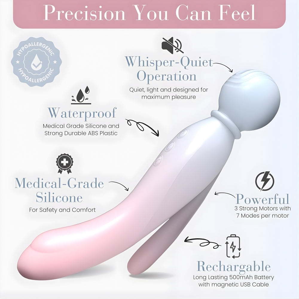 MYLO 3-in-1 Body Wand Massager Air > Sex Toys > Massage Wands - Tophatter Daily Deals