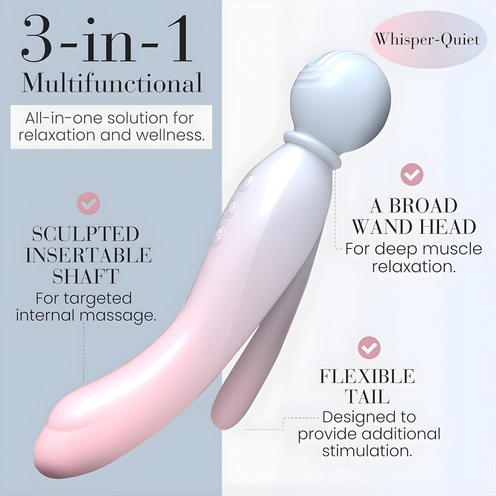 MYLO 3-in-1 Body Wand Massager Air > Sex Toys > Massage Wands - Tophatter Daily Deals