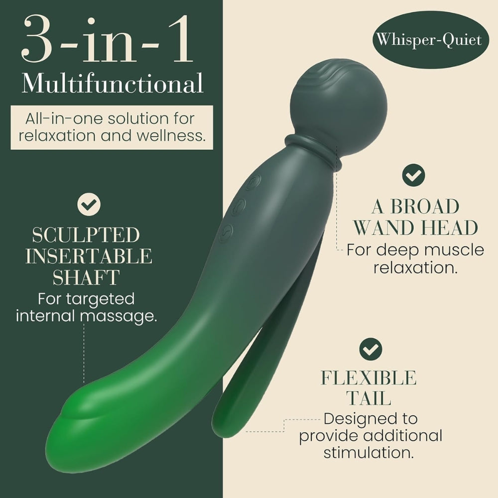 MYLO 3-in-1 Body Wand Massager Earth > Sex Toys > Massage Wands - Tophatter Daily Deals