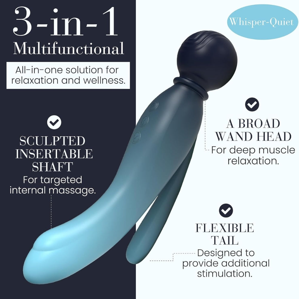 MYLO 3-in-1 Body Wand Massager Water > Sex Toys > Massage Wands - Tophatter Daily Deals
