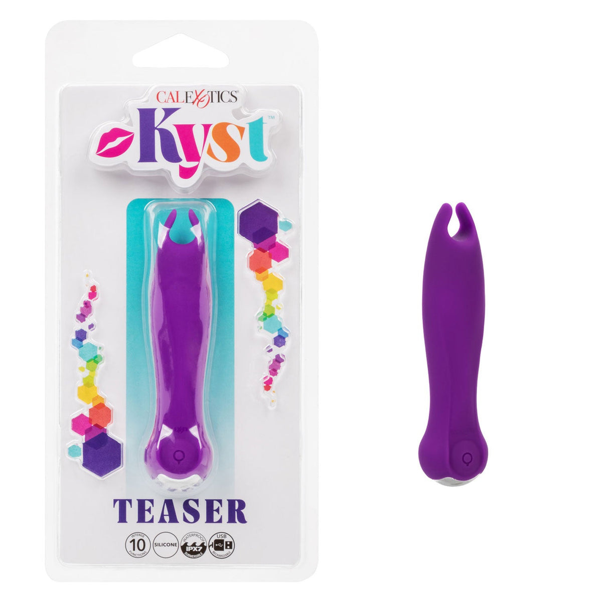 Kyst™ Teaser Purple Compact Personal Silicone Stimulator with 10 Vibration Functions and Rechargeable > Sex Toys For Ladies > Clitoral Vibrators and Stimulators - Tophatter Daily Deals