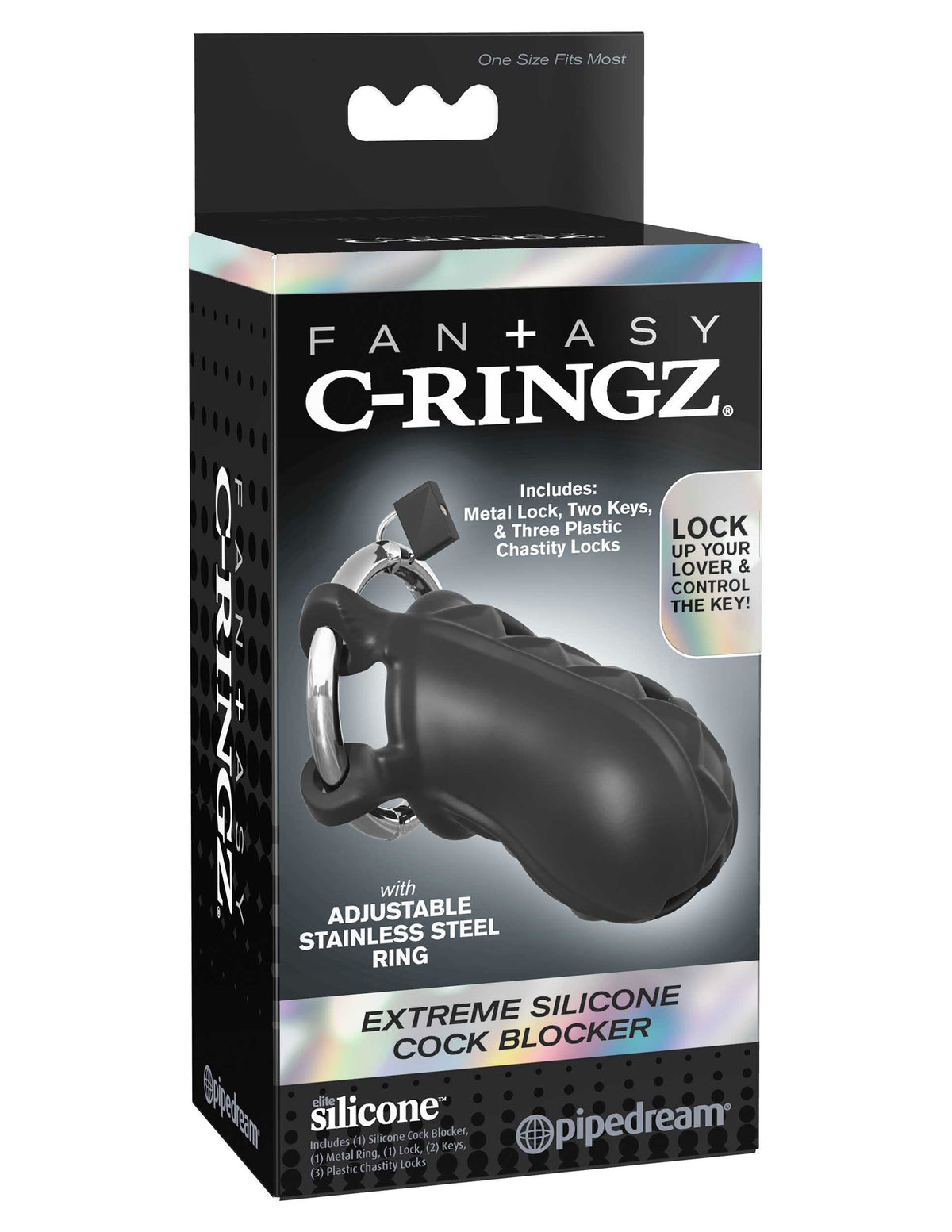 Fantasy C-Ringz Extreme Silicone (Black) – Silicone Cock Blocker > Bondage Gear > Male Chastity - Tophatter Daily Deals