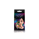 Rear Assets Rose Gold Small Metal Butt Plug with Rainbow Heart Gem Base – Lightweight Butt Plug > Anal Range > Jewel Butt Plugs - Tophatter Daily Deals