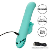California Dreaming Bel Air Bombshell Silicone Vibrator in Aqua Blue with Triple Motors and 10 Vibration Functions > Vibrators > Ladies > Rabbit - Tophatter Daily Deals
