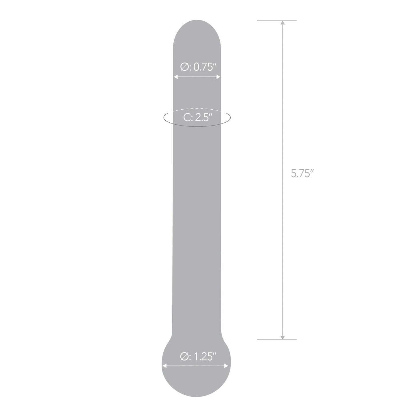 Glas 7 Inch Straight Clear Glass Dildo with Bulbous Handle and Luxury Satin Storage Bag > Glass > Dildos - Tophatter Daily Deals