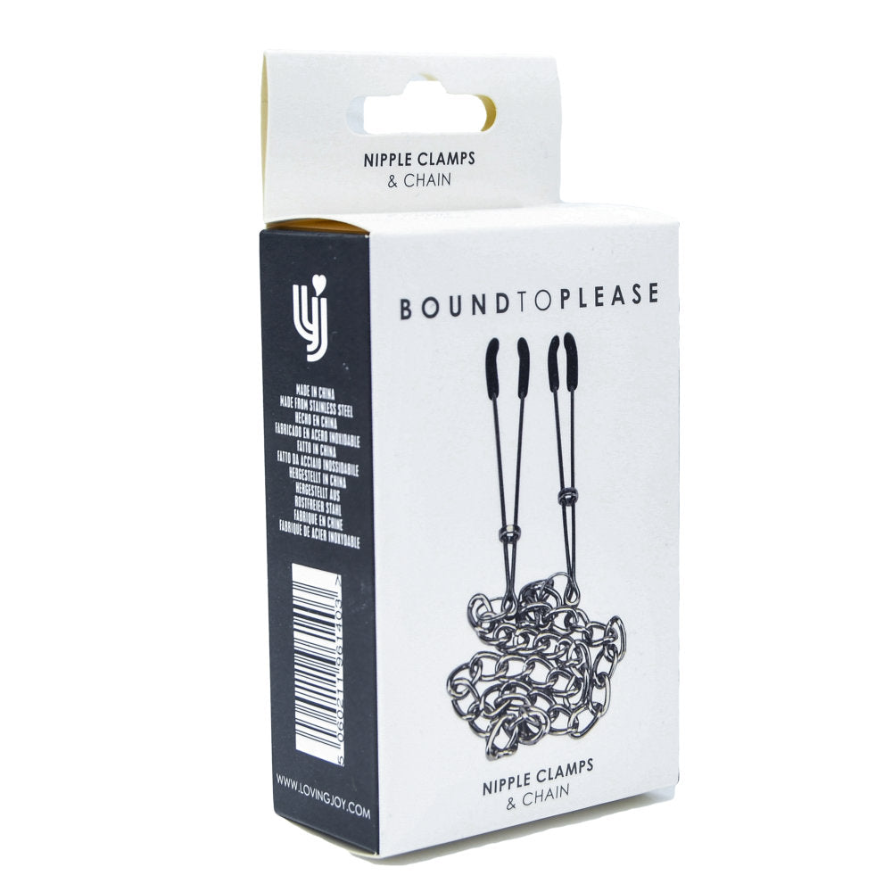 Bound to Please Adjustable Nipple Clamps with Chain – Nickel-Free Nipple Clamps > Sex Toys > Nipple Clamps - Tophatter Daily Deals