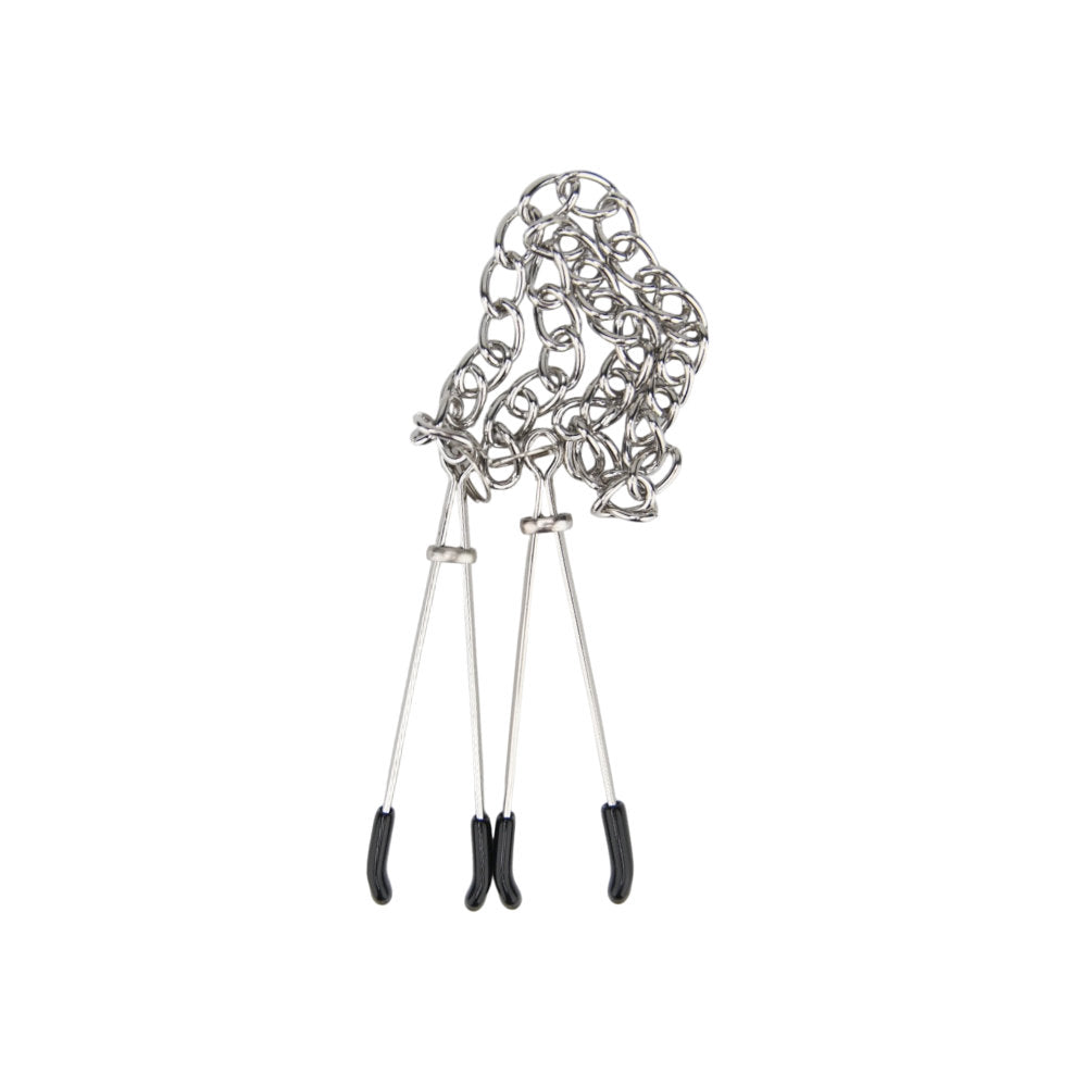 Bound to Please Adjustable Nipple Clamps with Chain – Nickel-Free Nipple Clamps > Sex Toys > Nipple Clamps - Tophatter Daily Deals