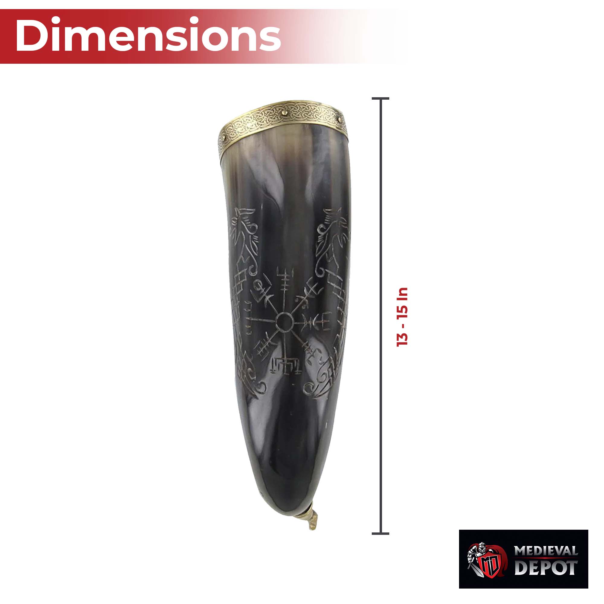 Navigators Serpent Viking Compass Horn with Jormungandr historical period - Tophatter Daily Deals