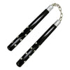 12 inch Black Wooden Round Nunchaku with Chrome Studs Collectible Weapons - Tophatter Daily Deals