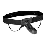 Lux Fetish Unisex Black Vibrating Hollow Strap-On Dildo 6" inch > Dildos > Hollow Strap Ons - Tophatter Daily Deals