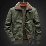 Insulating Men's Bomber Jacket - Sherpa Lined, For Winter Green - Tophatter Daily Deals