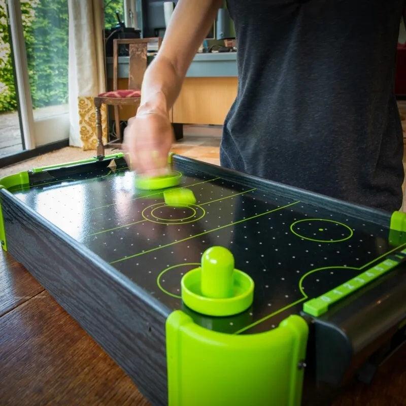 Air Hockey Mini Table - Neon Air Hockey Sports Table Game Toys Gifts Games Retro Toy Indoor Funtime Sports Toys - Tophatter Daily Deals