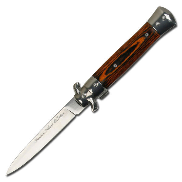 Italian Milano Stiletto Tactical Spring Assisted Open Pocket Knife - Tophatter's Guns'N'Weapons Store Collectible Weapons - Tophatter Daily Deals