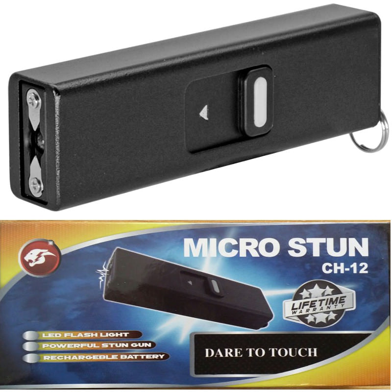 Micro USB Self Defense Stun Gun Rechargeable With LED Light Keychain Collectible Weapons - Tophatter Daily Deals