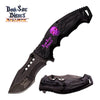Dark Side Blades Ballistic Skull Medallion Spring Assisted Open Knife Purple - TOPHATTER'S ARMORY DEALS Collectible Weapons - Tophatter Daily Deals