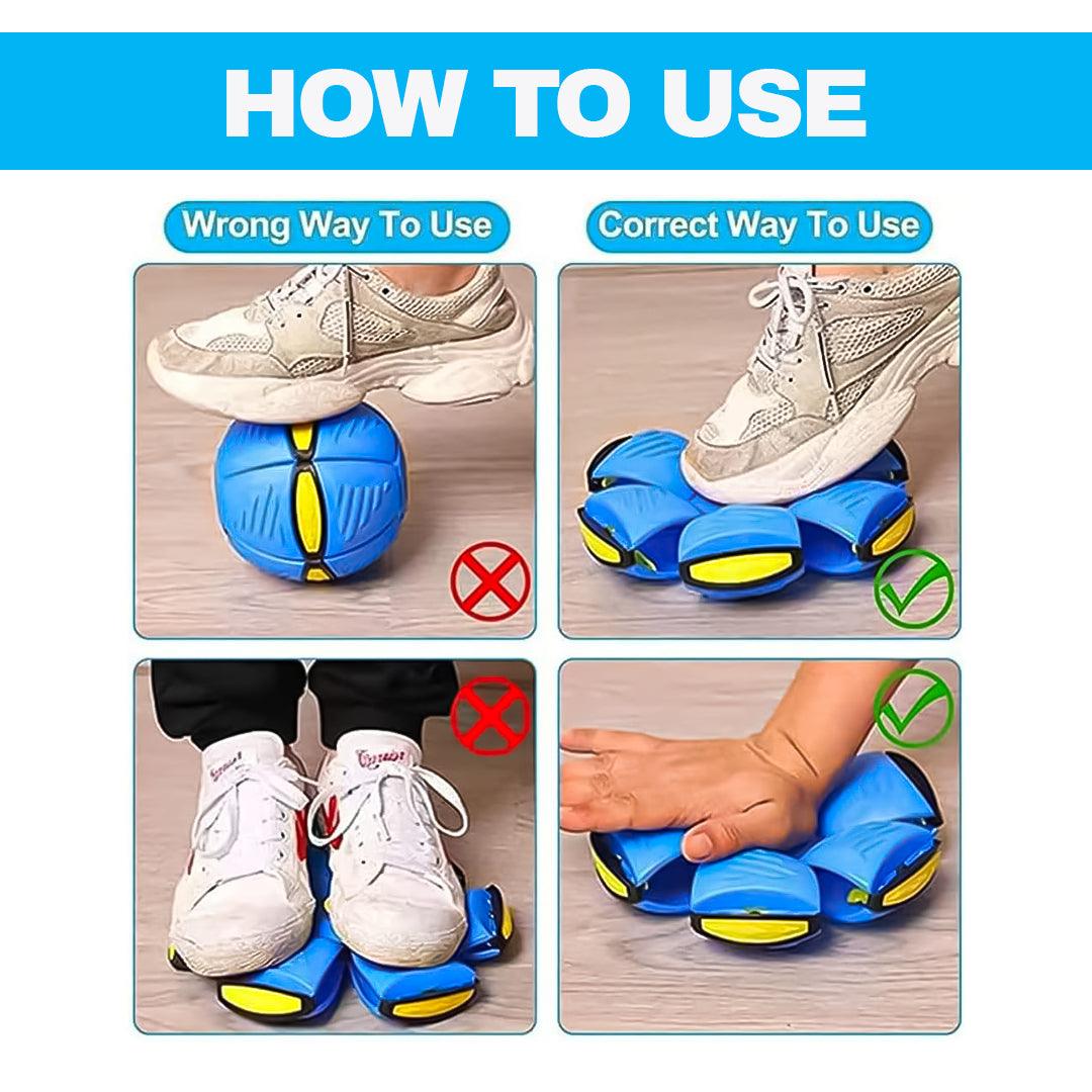 Flying Saucer Ball Dog Toy - Flying Saucer Ball Strange Deformation Frisbee Pet Magic Decompression Toy Sports Toys - Tophatter Daily Deals