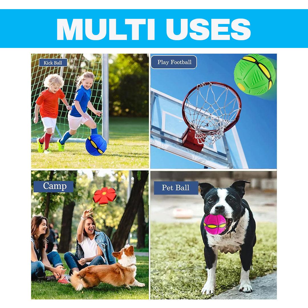 Flying Saucer Ball Dog Toy - Flying Saucer Ball Strange Deformation Frisbee Pet Magic Decompression Toy Sports Toys - Tophatter Daily Deals