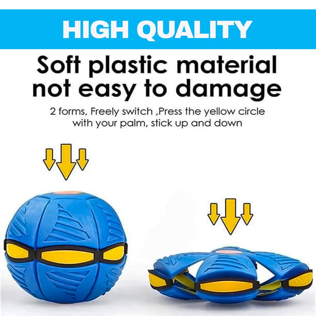 Flying Saucer Ball Dog Toy - Flying Saucer Ball Strange Deformation Frisbee Pet Magic Decompression Toy Sports Toys - Tophatter Daily Deals