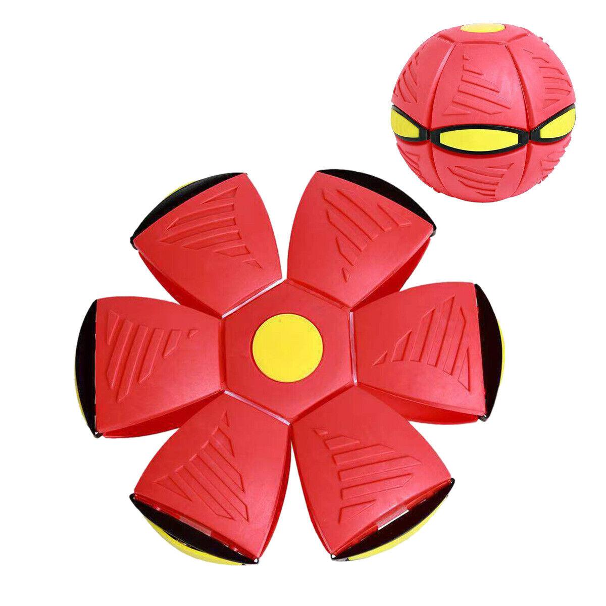 Flying Saucer Ball Dog Toy - Flying Saucer Ball Strange Deformation Frisbee Pet Magic Decompression Toy Red Sports Toys - Tophatter Daily Deals