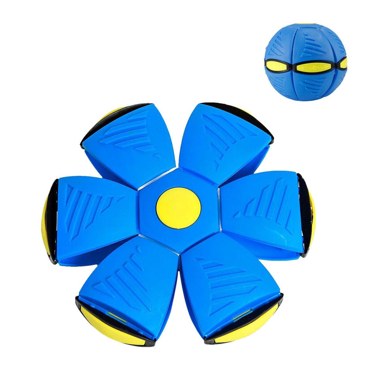 Flying Saucer Ball Dog Toy - Flying Saucer Ball Strange Deformation Frisbee Pet Magic Decompression Toy Blue Sports Toys - Tophatter Daily Deals