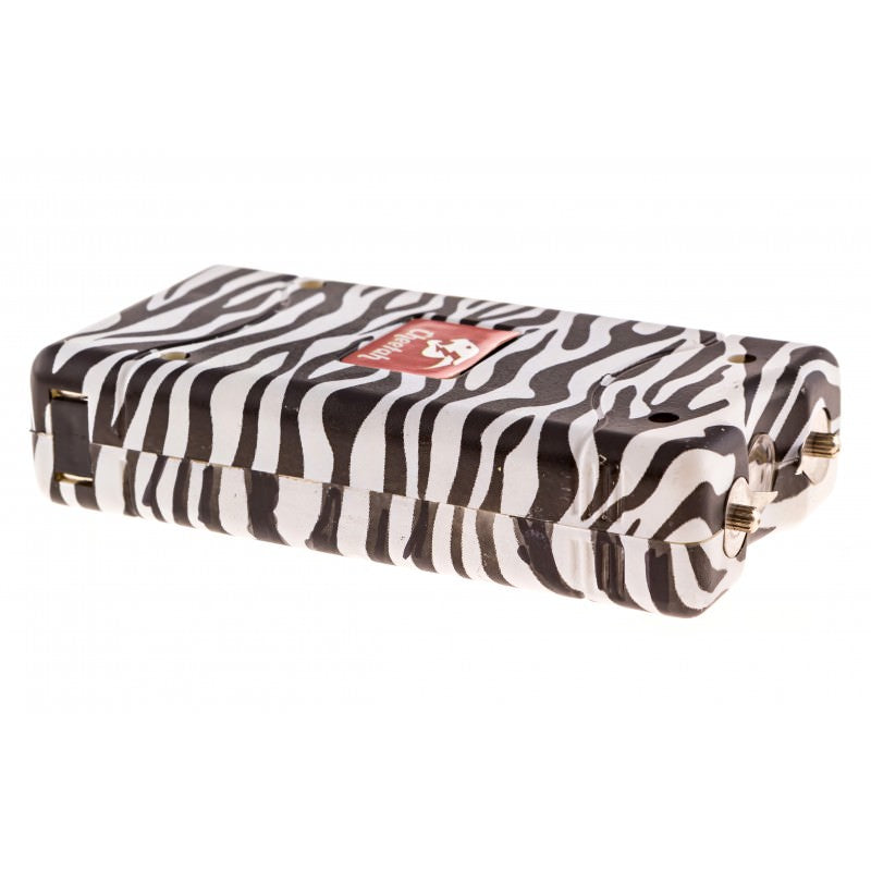 Zebra Print Max Power 10 Million Volt Stun Gun Rechargeable LED Light Collectible Weapons - Tophatter Daily Deals