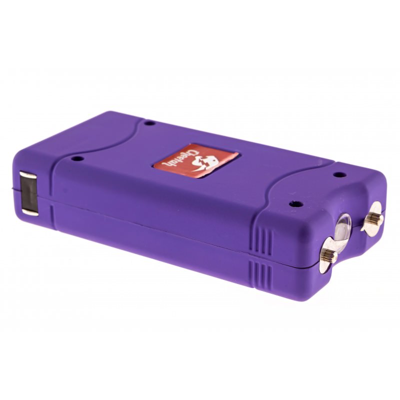 Purple Max Power 10 Million Volt Stun Gun Rechargeable LED Light Self Defense Collectible Weapons - Tophatter Daily Deals