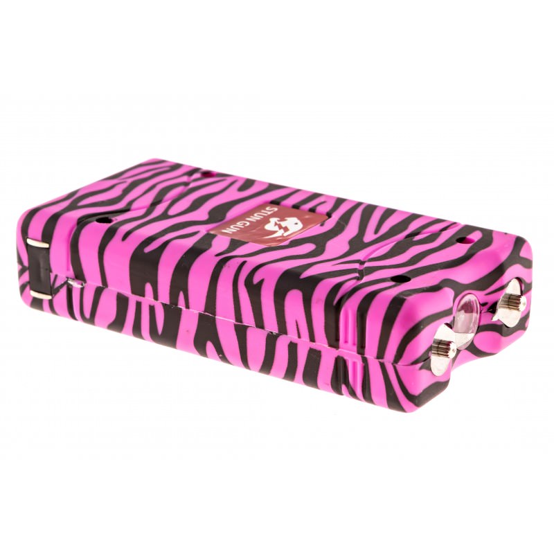 Pink Zebra Max Power 10 Million Volt Stun Gun Rechargeable LED Light Collectible Weapons - Tophatter Daily Deals