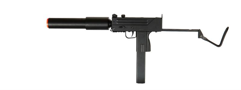DE M-10 Mac 11 Metal Gearbox Submachine Airsoft SMG with Barrel Extension Collectible Weapons - Tophatter Daily Deals