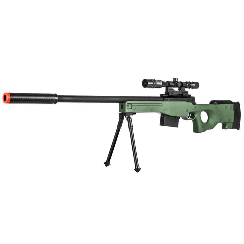 Airsoft Sniper Rifle L96 Gun MK13 MOD L96A1 Scope Bipod Bolt Action Tan Collectible Weapons - Tophatter Daily Deals