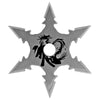 Secret Dragon Ninja Six Points Throwing Star Silver Finish With Pouch - Tophatter's Army Products & Self Defense Collectible Weapons - Tophatter Daily Deals