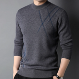 Soft Classic Men’s Crew Sweater – Slim Fit, Wool, Everyday Gray - Tophatter Daily Deals