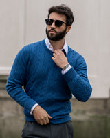 Soft Timeless Men's Cable Knit Sweater - Crewneck, Cotton - Tophatter Daily Deals