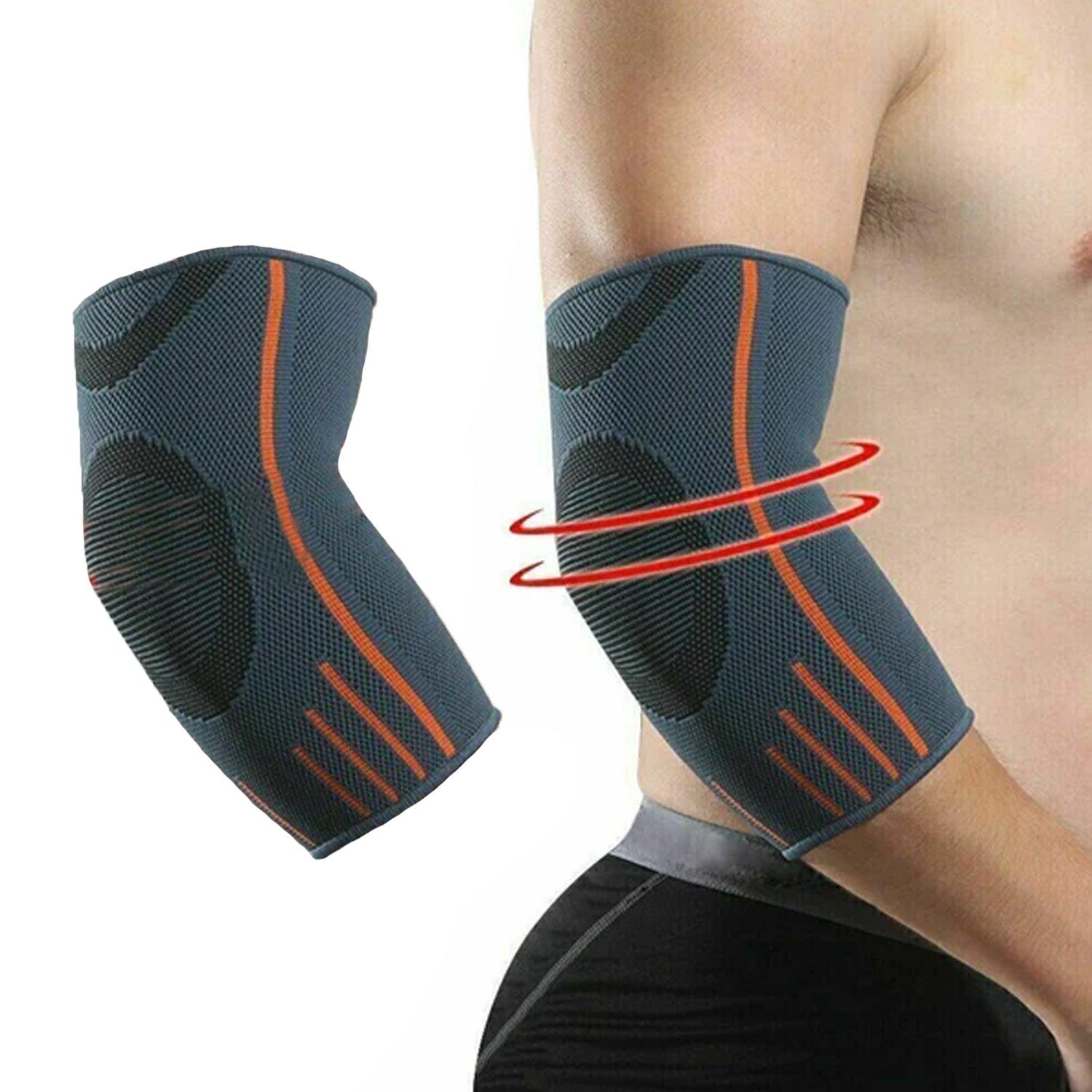 Tennis Elbow Compression Sleeve - Elbow Brace Support Compression Sleeve Exercise & Fitness - Tophatter Daily Deals