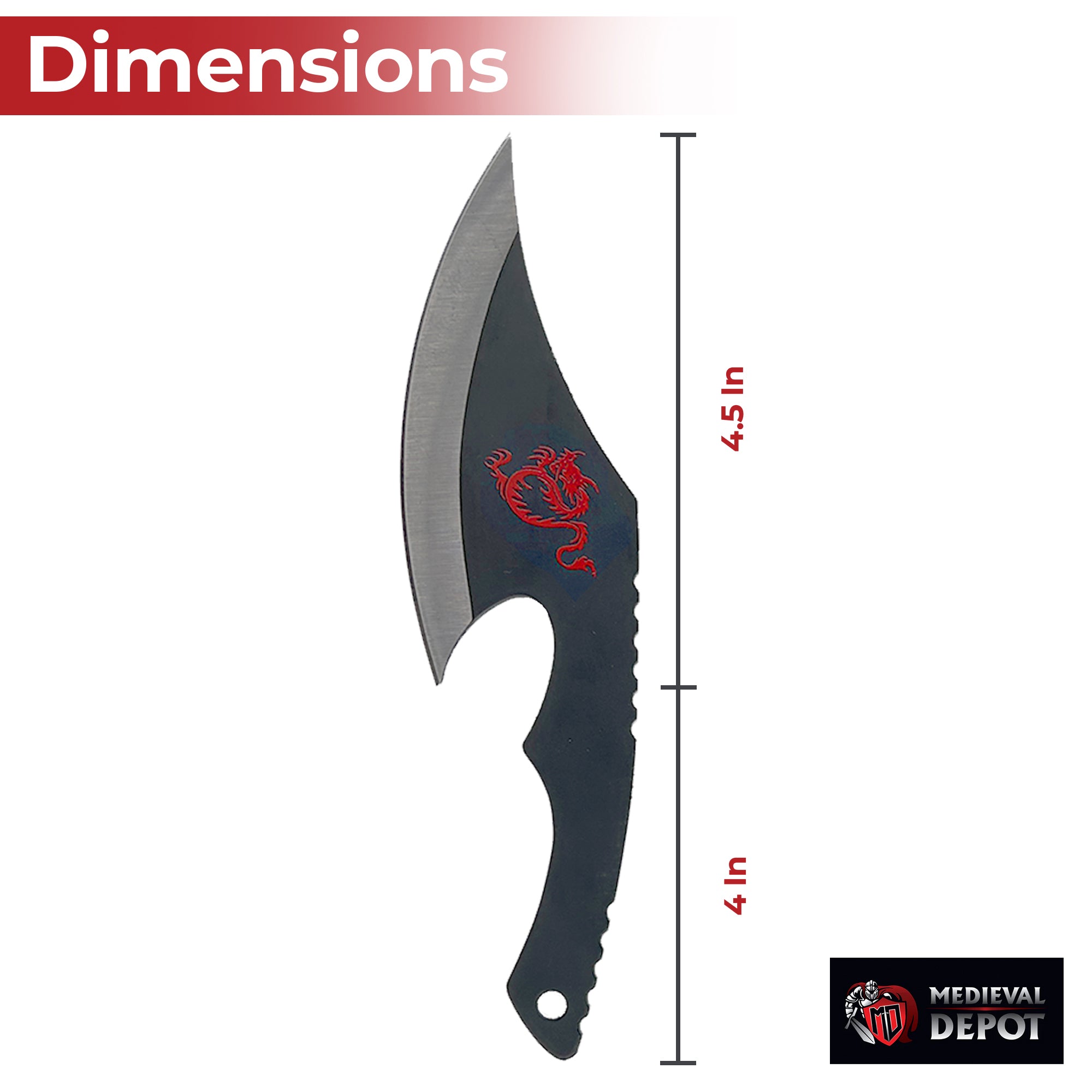 Nightrage Dragon Set of Throwing Axes knives - Tophatter Daily Deals