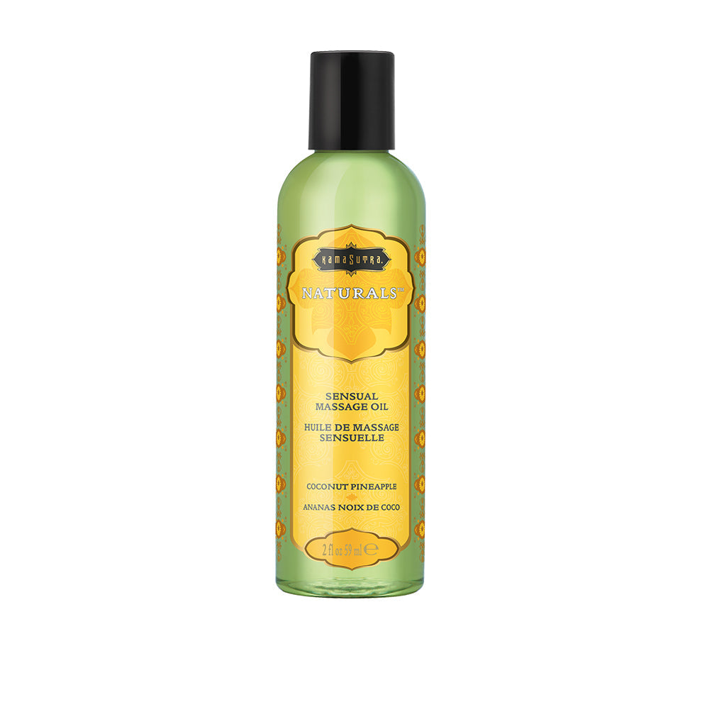 Naturals Massage Oil (2 oz) Coconut Pineapple Scented Natural Massage Oil - Tophatter Daily Deals