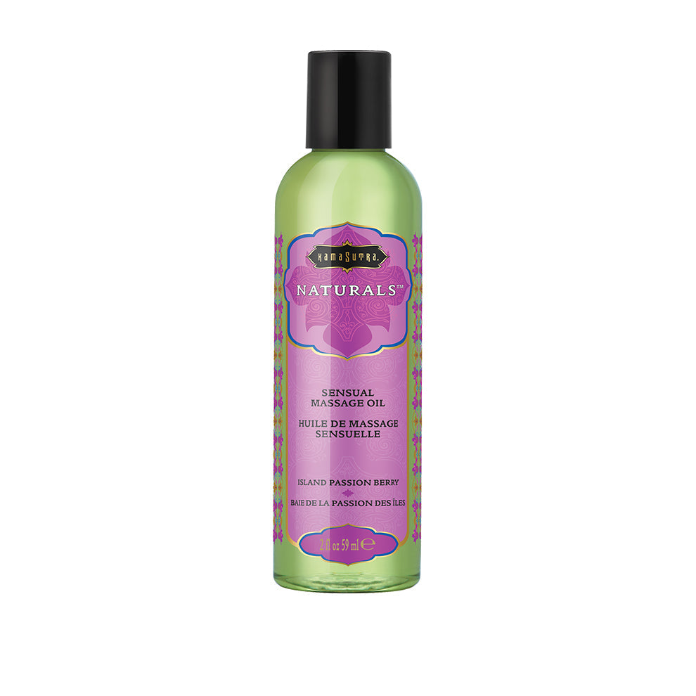 Naturals Massage Oil (2 oz) Island Passion Berry Scented Natural Massage Oil - Tophatter Daily Deals
