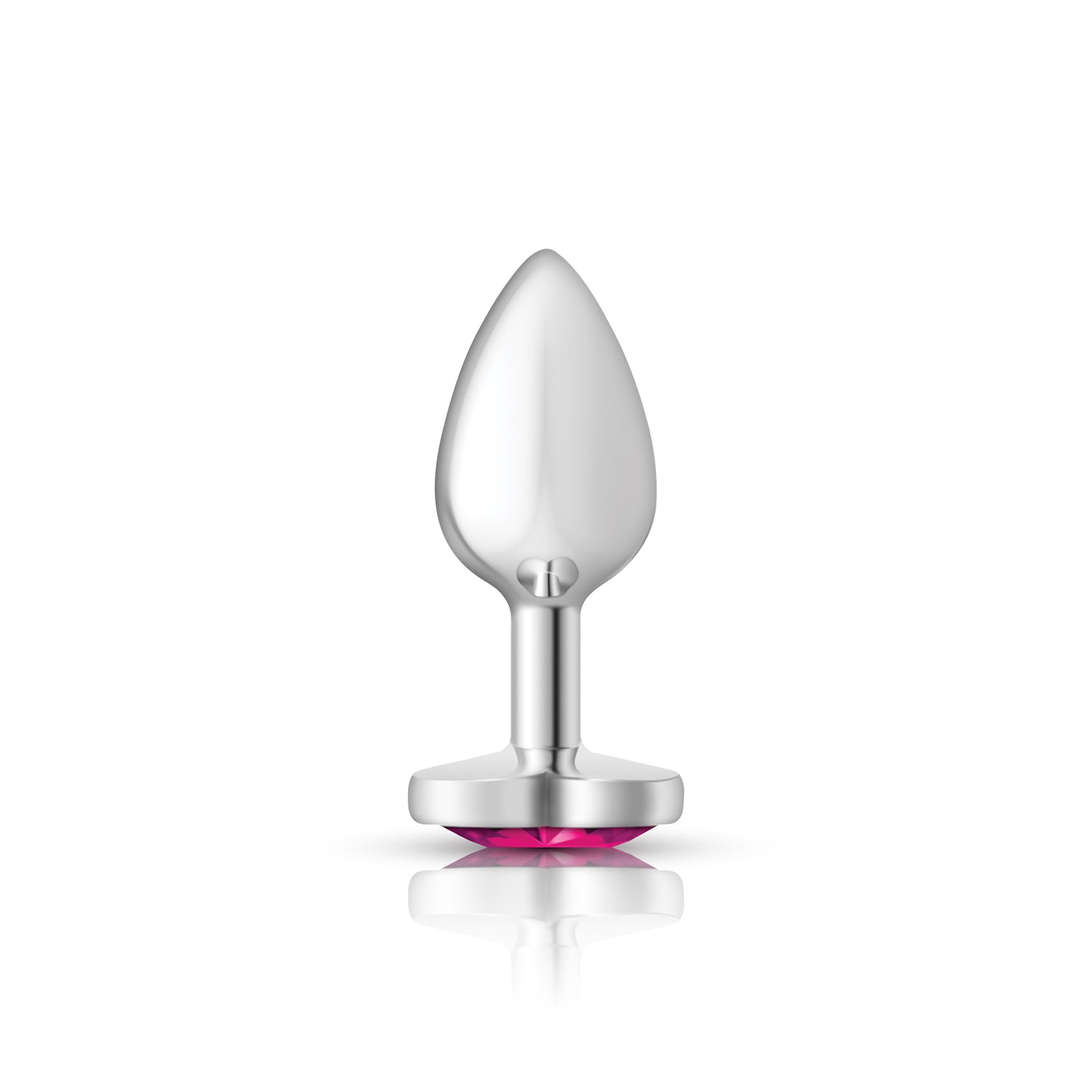 Cheeky Charms Silver Metal Butt Plug with Heart Pink Jewel Small > Anal Range > Jewel Butt Plugs - Tophatter Daily Deals