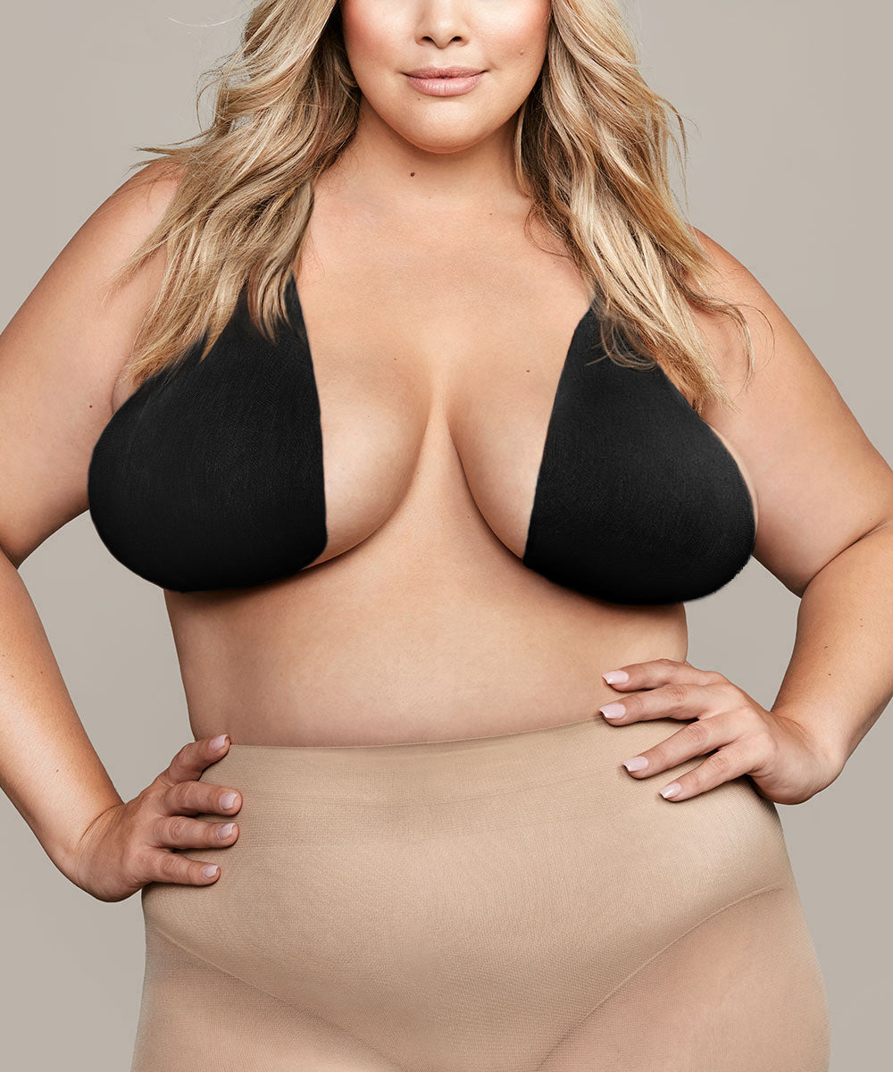NOOD Game Changer Lift & Shape Bra Black Onyx Sticky Bra - Tophatter Daily Deals