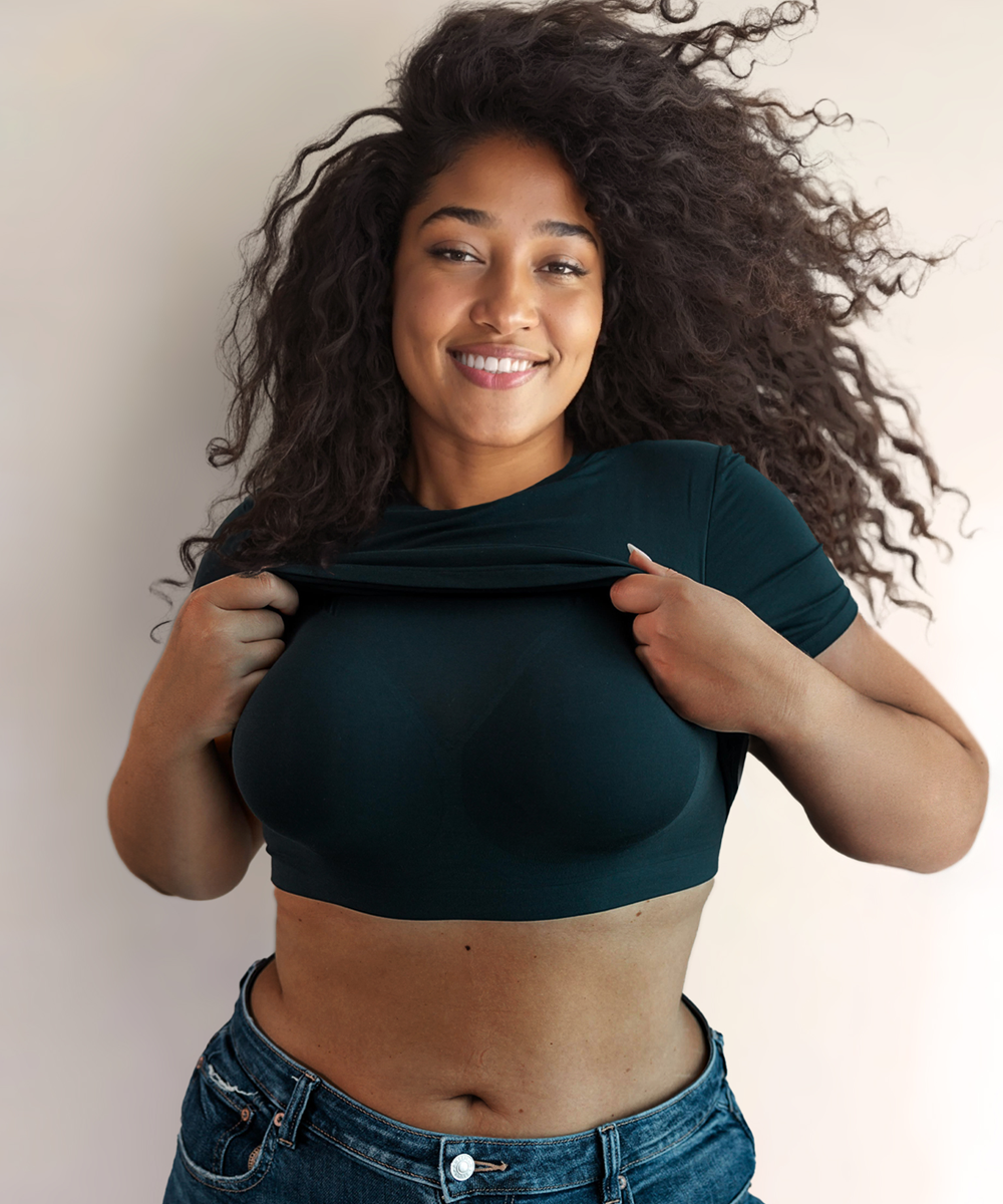 NOOD Everyday Elevated Crewneck Short Sleeve Brami - Tophatter Daily Deals
